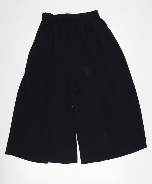 Hobbs Women's Black Cropped Wide-Leg Trousers