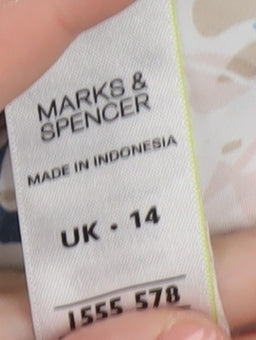 Womens UK Size 14 Marks and Spencer Multicoloured Button-Up
