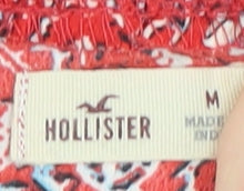 Womens UK Size M Hollister Red Cropped Blouse