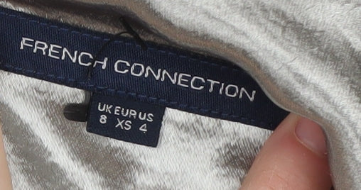 French Connection Women Silver Slip Dress Size 8