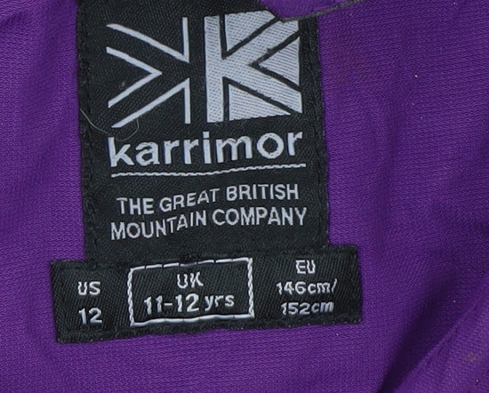 Karrimor Unisex Kids Purple Waterproof Parka Coat 11-12 Years