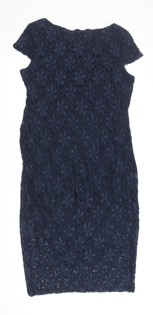 Dorothy Perkins Maternity Blue Sheath Dress Size 14