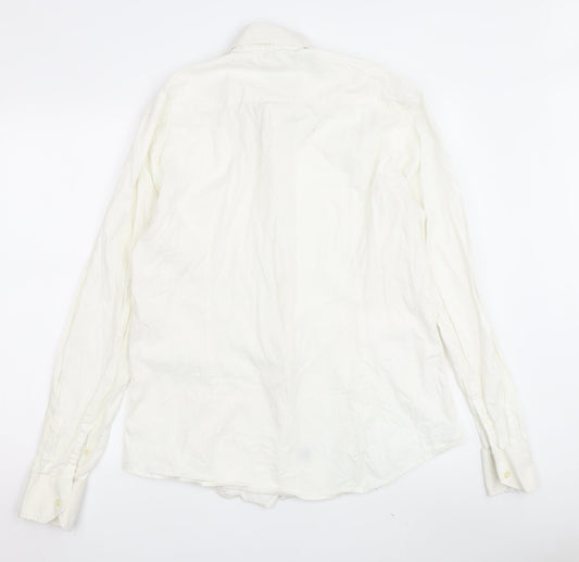 Valentino Roma Men's White Slim Fit Dress Shirt 42