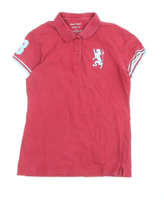 Giordano Women's Red Polo Short Sleeve Classic Tee