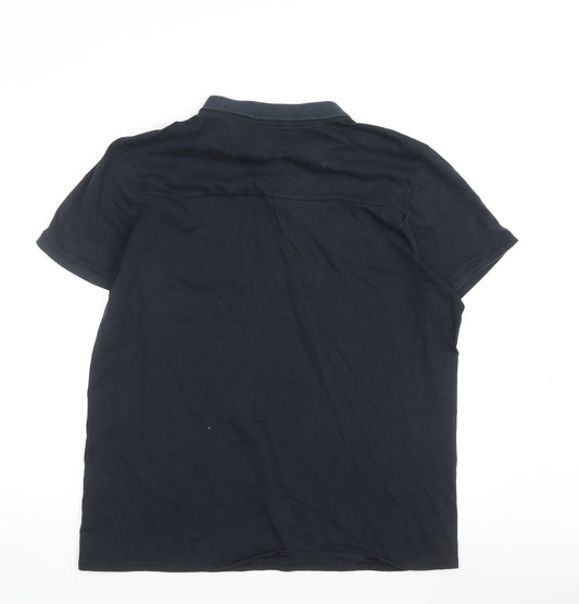 New Balance Men's Black Polo Shirt L Sports Style