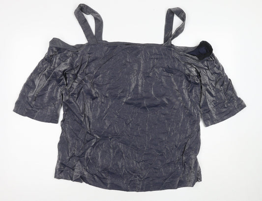Next Women's Grey Off Shoulder Top, Size 18