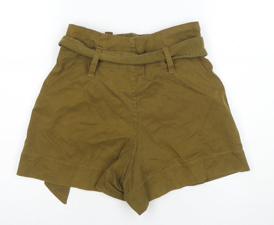 Topshop Women’s Brown Paperbag Shorts Size 8