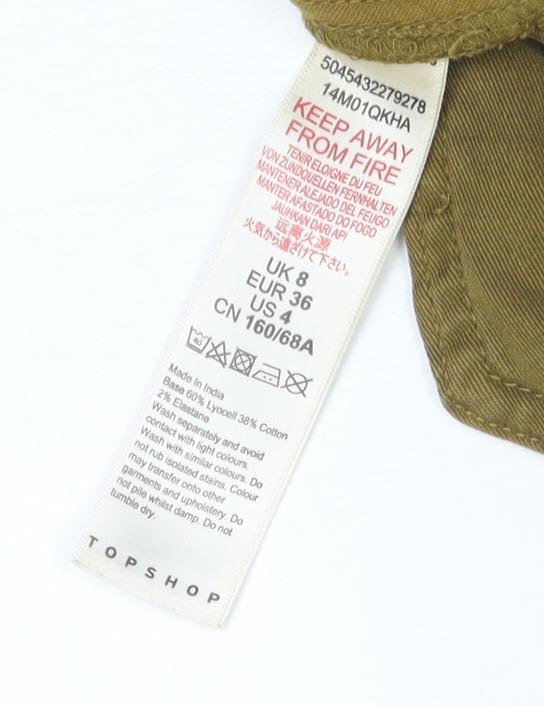 Topshop Women’s Brown Paperbag Shorts Size 8