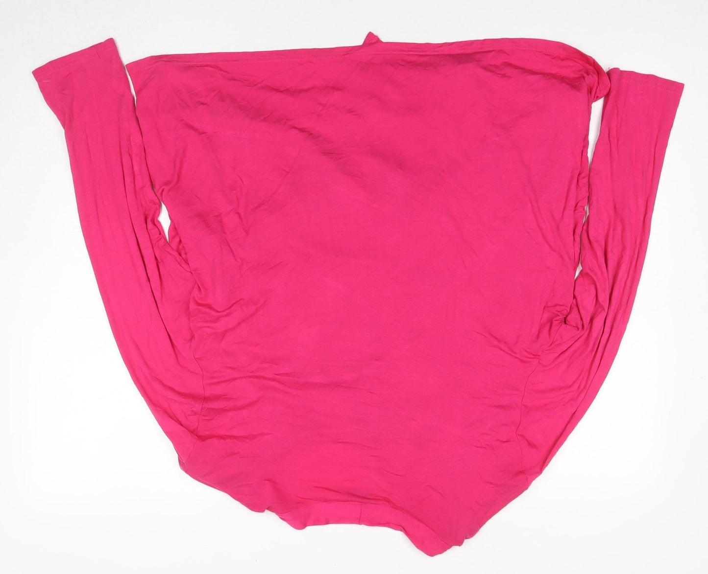 Happy D Women's Pink XL Wrap Top Long Sleeve