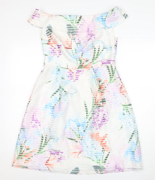 Dorothy Perkins Women's Multicoloured Floral Dress Size 12