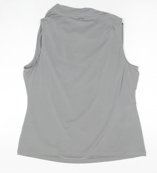 Marc New York Women's Grey Sleeveless Cowl Neck Top XL