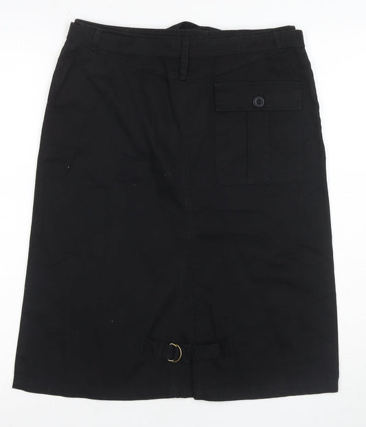 Womens UK Size 10 Essentials Straight & Pencil Canvas Skirt