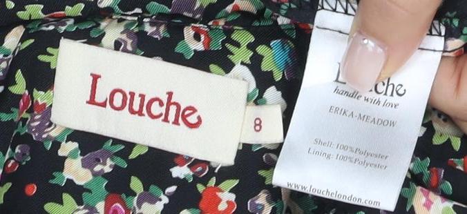 Lounge Women's Black Floral Blouse Short Sleeve Size 8