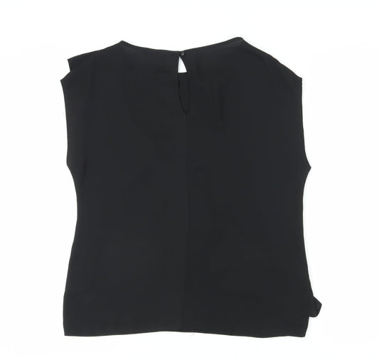 Wallis Women’s Black Sleeveless Ringer Blouse Size 12