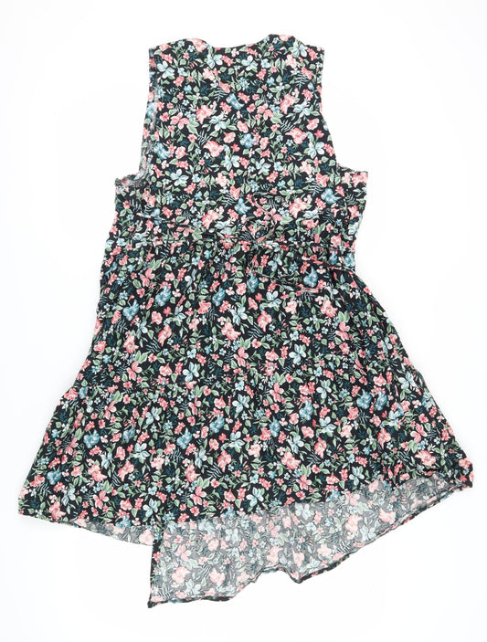 ASOS Women’s A-Line Floral Dress Size 18 Multicoloured V-Neck