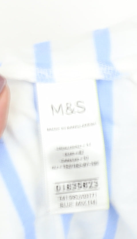 Womens UK Size 14 Marks and Spencer Blue Basic T-Shirt