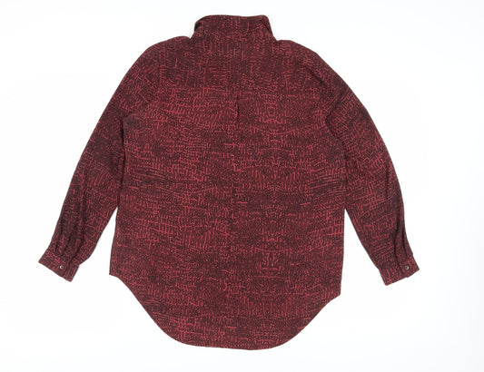 Womens UK Size 12 Marks and Spencer Red Button-Up