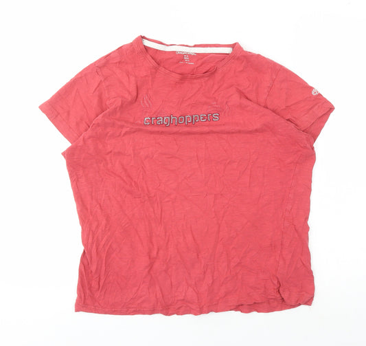 Womens UK Size 16 Craghoppers Red Basic T-Shirt
