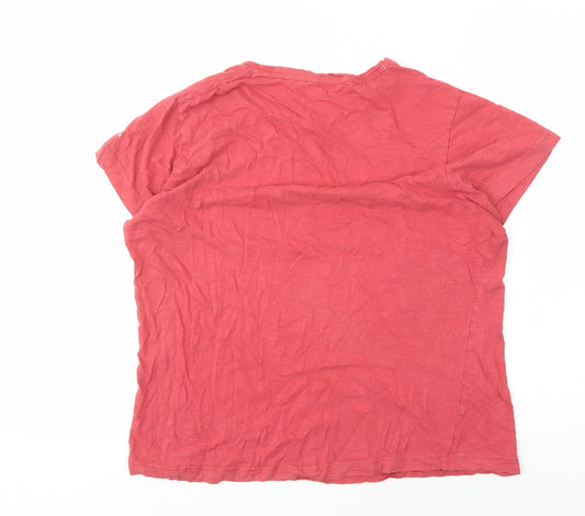 Craghoppers Red Women's T-Shirt Size 16 Casual