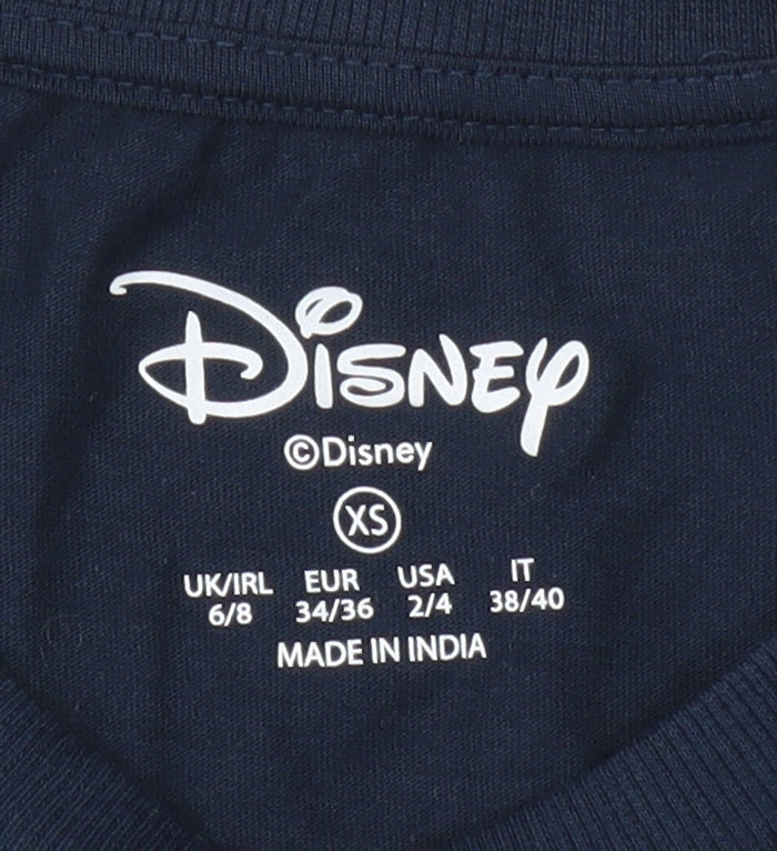 Teens UK Size XS Disney Blue Basic T-Shirt