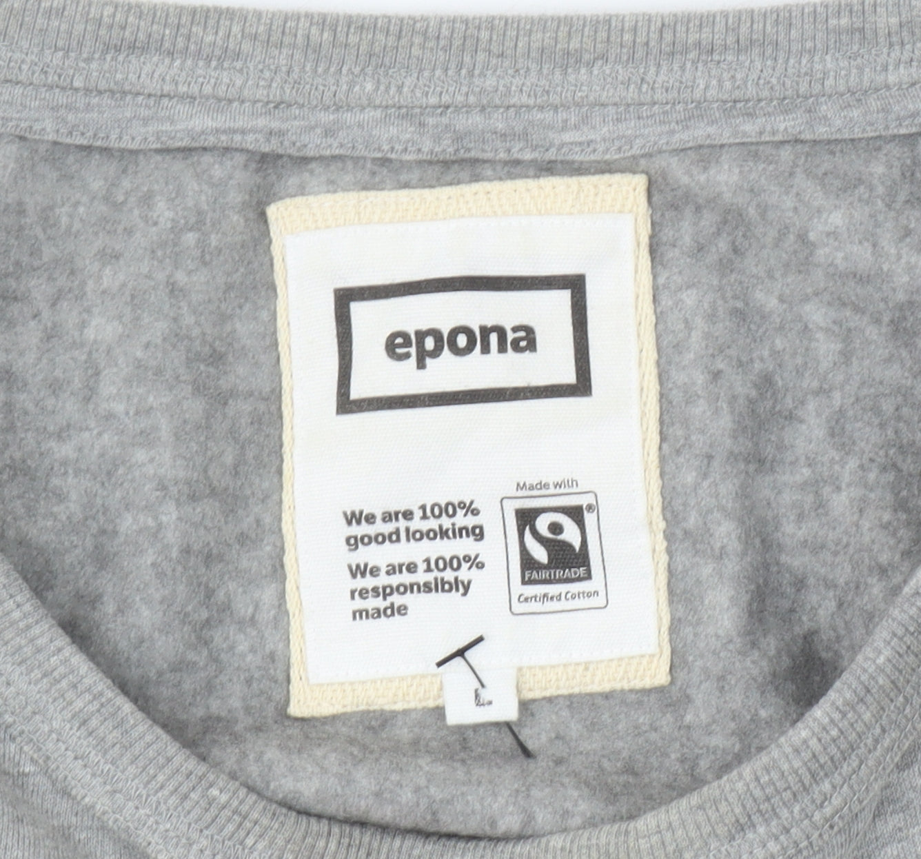 Epona Women's Grey Crop Sweatshirt, S, University Style