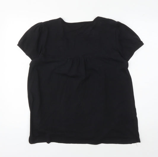 Womens UK Size 18 rogers+ROGERS Black Basic Blouse