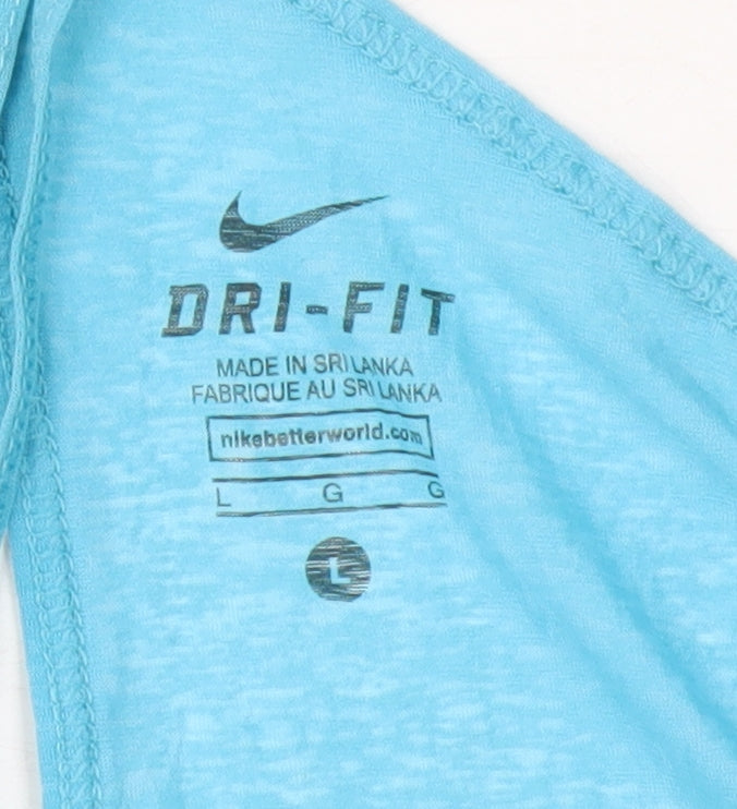 Womens UK Size L Nike Blue Gym & Training Running & Jogging Tank