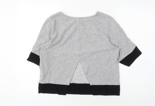 French Connection Women's Grey 3/4 Sleeve T-Shirt S
