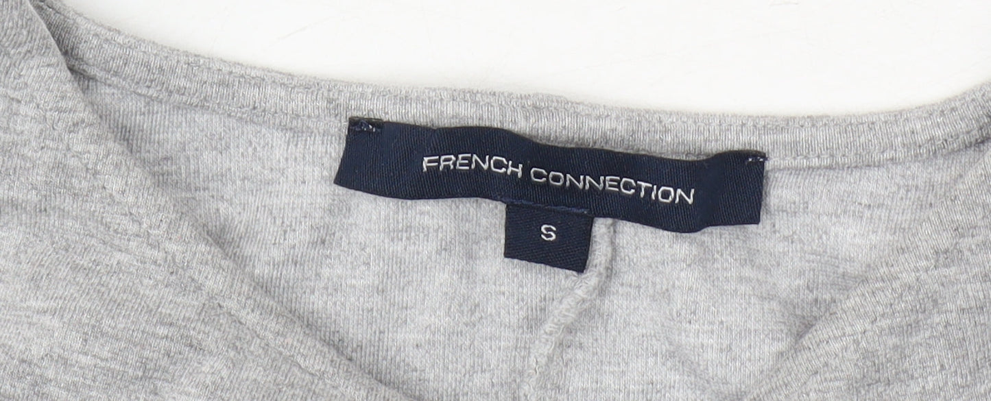 Womens UK Size S French Connection Grey Basic T-Shirt