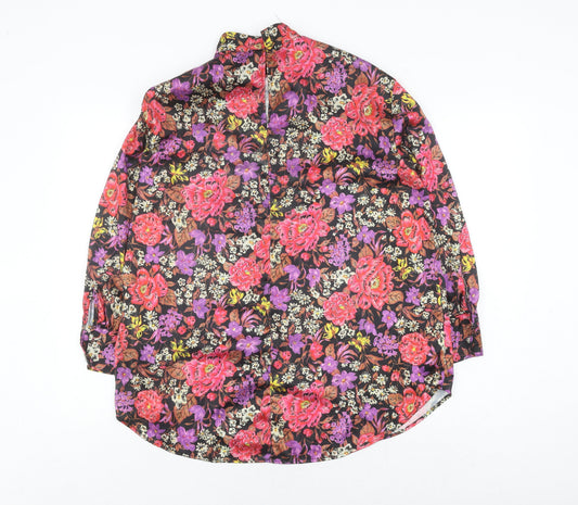 Womens UK Size 8 Zara Multicoloured Basic Blouse