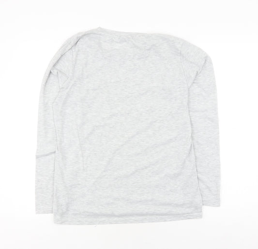 Back view of Tu Teens Grey Minnie Mouse Long Sleeve T-Shirt