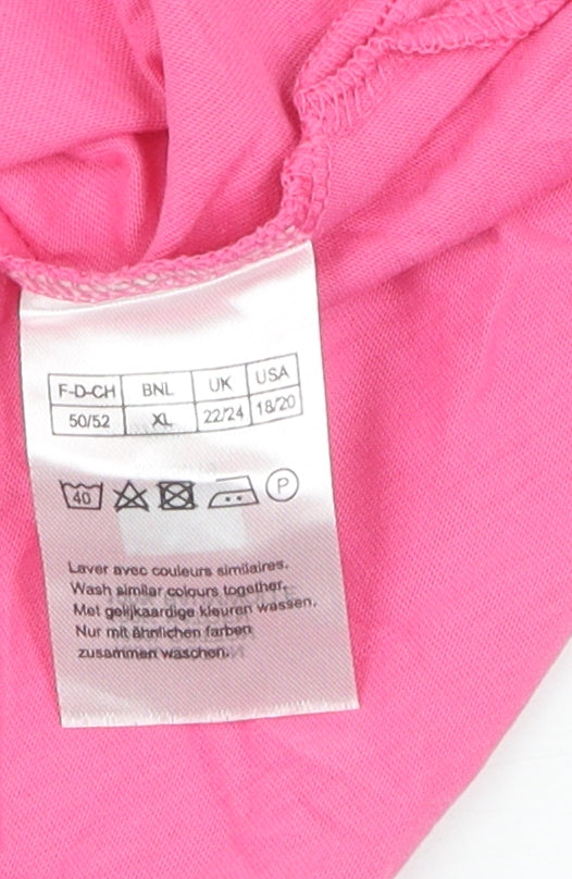 Damart Women's Pink XL Cotton T-Shirt