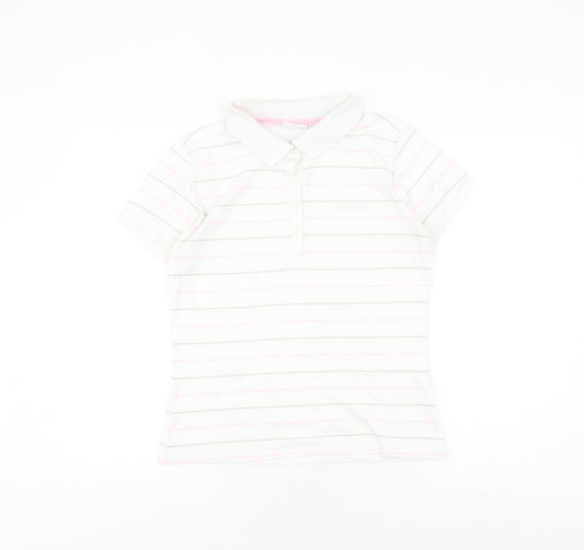Womens UK Size 14 LA Gear White Basic Polo