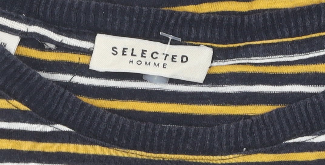 Selected Homme Men's Striped T-Shirt L