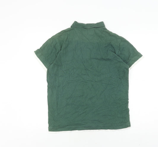 Russell Athletic Men's Green Polo Shirt Medium