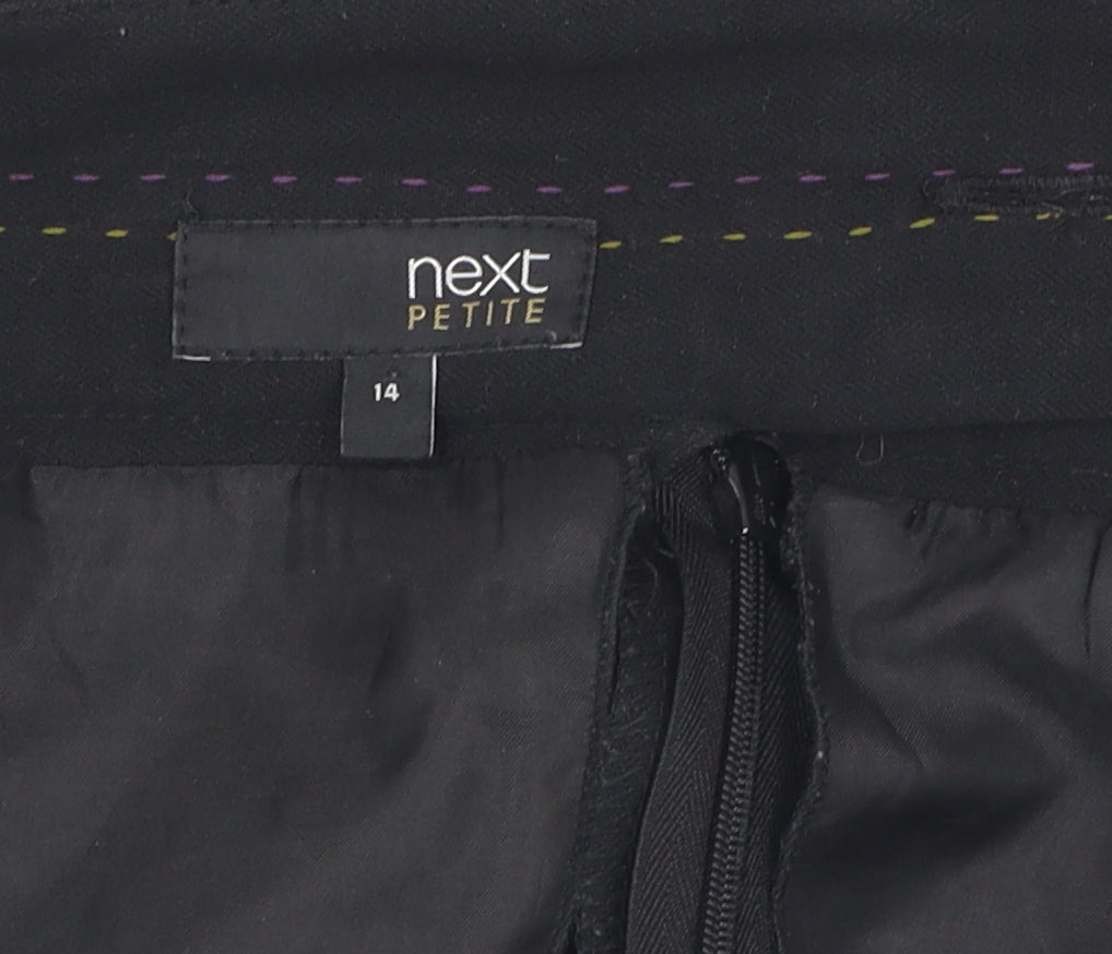 Next Women Black Petite Pencil Skirt Size 14