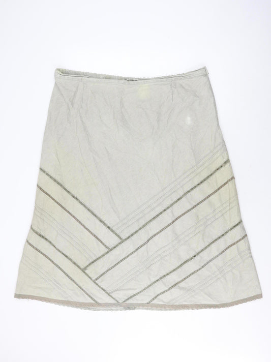 Damart Women's Beige A-Line Skirt Size 24