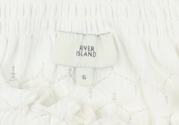 Womens UK Size 6 River Island White Camisole Blouse