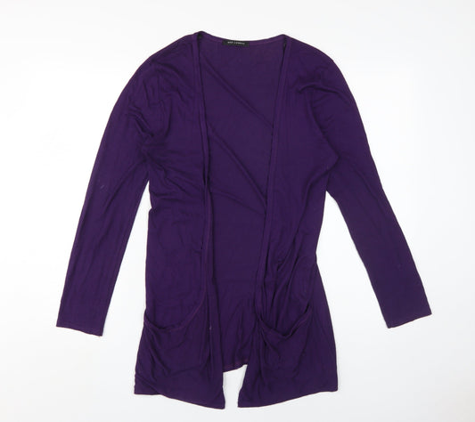 Womens UK Size M QED London Purple Cardigan Jumper