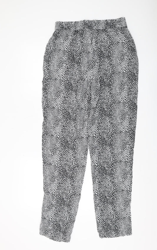 Womens UK Size 10 Marks and Spencer Regular Fit Cropped Black Trousers