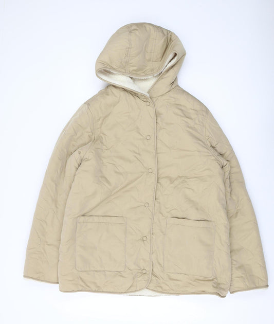 Marks and Spencer Women's Beige Hooded Jacket Size 12