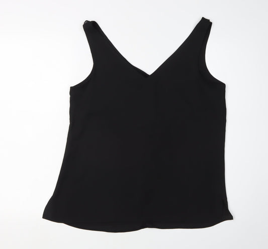 Womens UK Size 12 Wallis Black Wrap Blouse