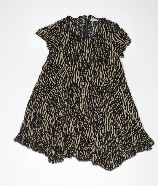Additional front view of Silence + Noise Women's M Animal Print Dress