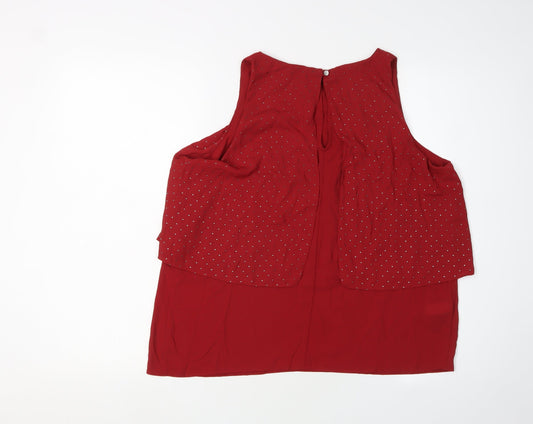 Womens UK Size 14 NEXT Red Tank