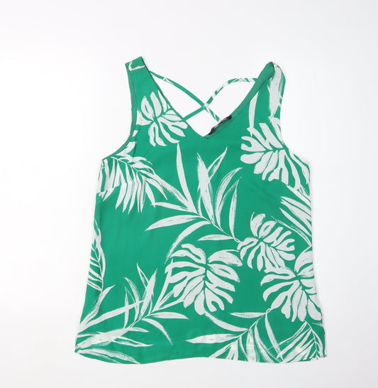 Womens UK Size 12 Debenhams Green Camisole Tank