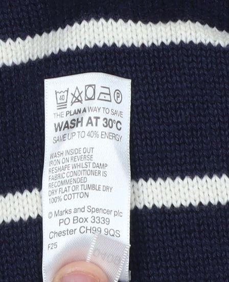 Womens UK Size 14 Marks and Spencer Blue Pullover Jumper