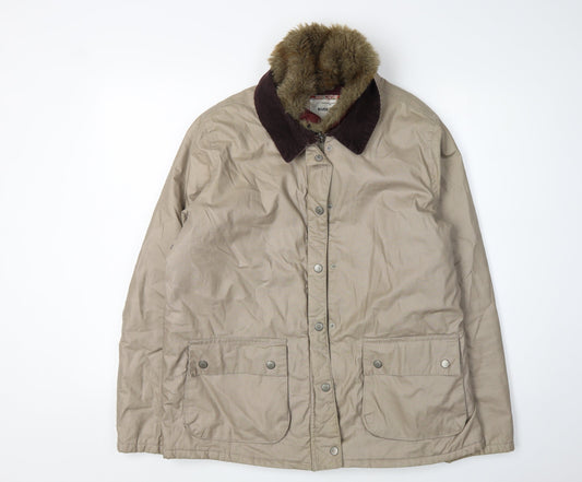 River Island Women's Beige Parka Coat Size 14 Casual