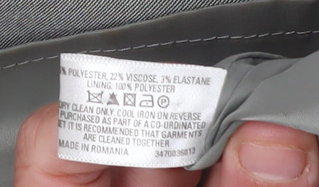 Oasis Women's Grey Sheath Dress Size 10 Short Sleeve