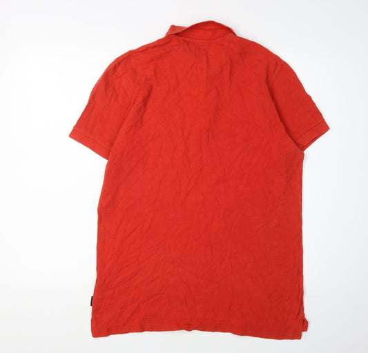 Paul Smith Red Polo Unisex M Cotton Short Sleeve