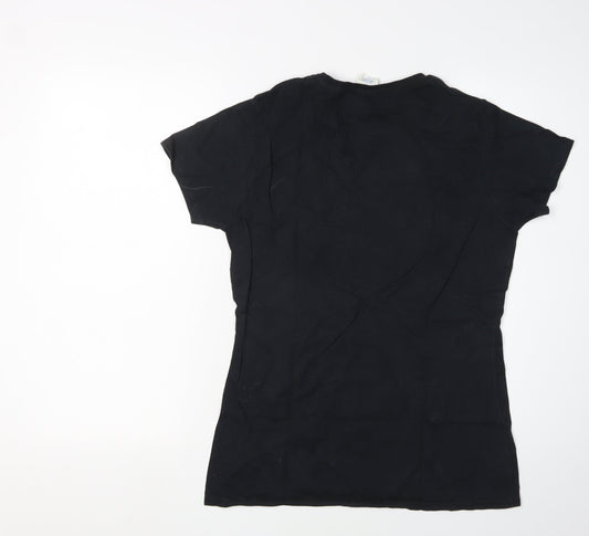Womens UK Size S Netflix Black Basic T-Shirt